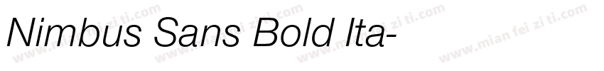 Nimbus Sans Bold Ita字体转换